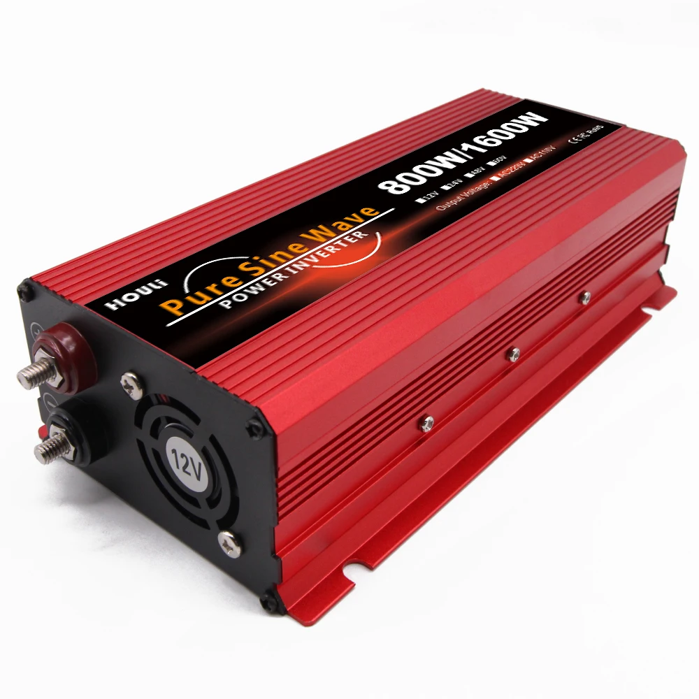 Инверторы и конвертеры HOULI от 12 В, 24 В до 220 В, 1600 Вт, домашний инвертор с немодулированным синусоидальным сигналом