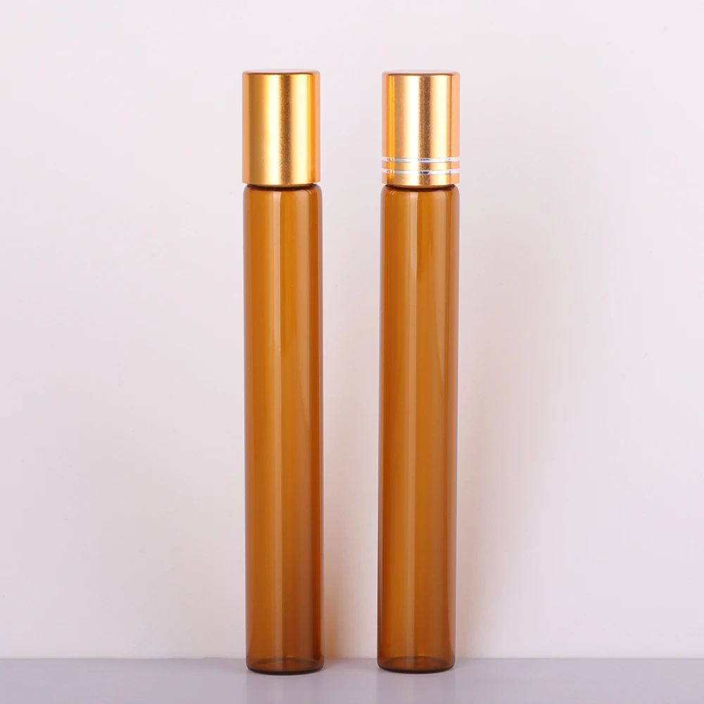 Wholesale Cylinder 1ML 5ml 10ml Mini Serum Perfume Oil Roll Glass Empty Bottle With Roller Ball