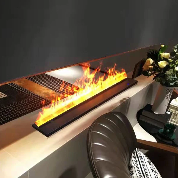 Modern Indoor 3d Water Steam Vapor Fireplace Inserts Artificial Led Decorative Flame Atomizing Vapor Smart Electric Fireplace