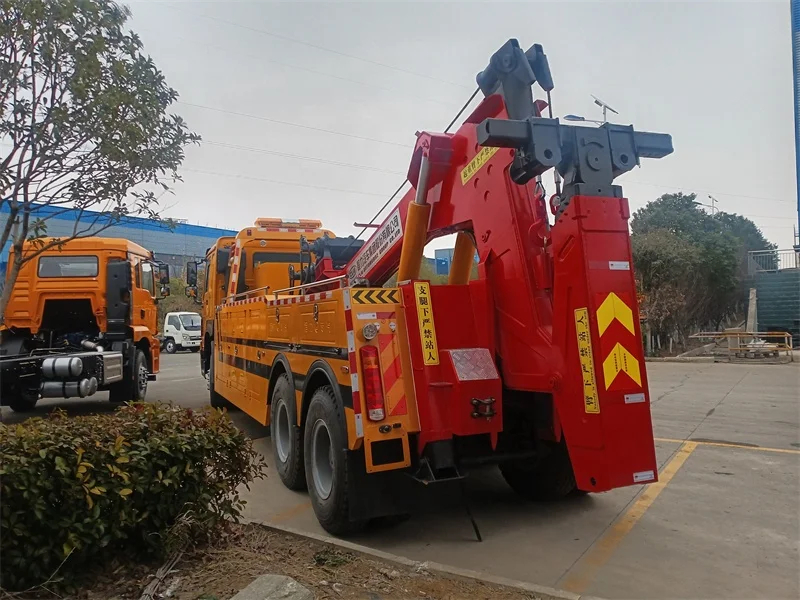 New 6x4 20 Ton 25 Ton Integrated Road Recovery Tow Truck Wrecker Vehicle Diesel Manual Transmission for Road Rescue For Sale