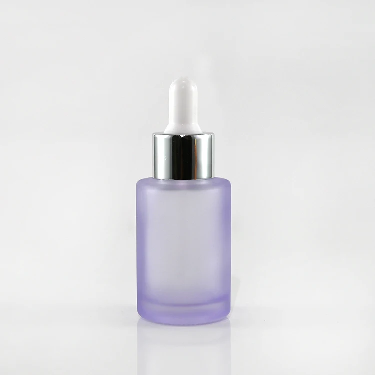 Fancy In stock 30ml frosted dropper bottle glass bottles with gold silver cap and white pipette fro cosmetic serum and oils