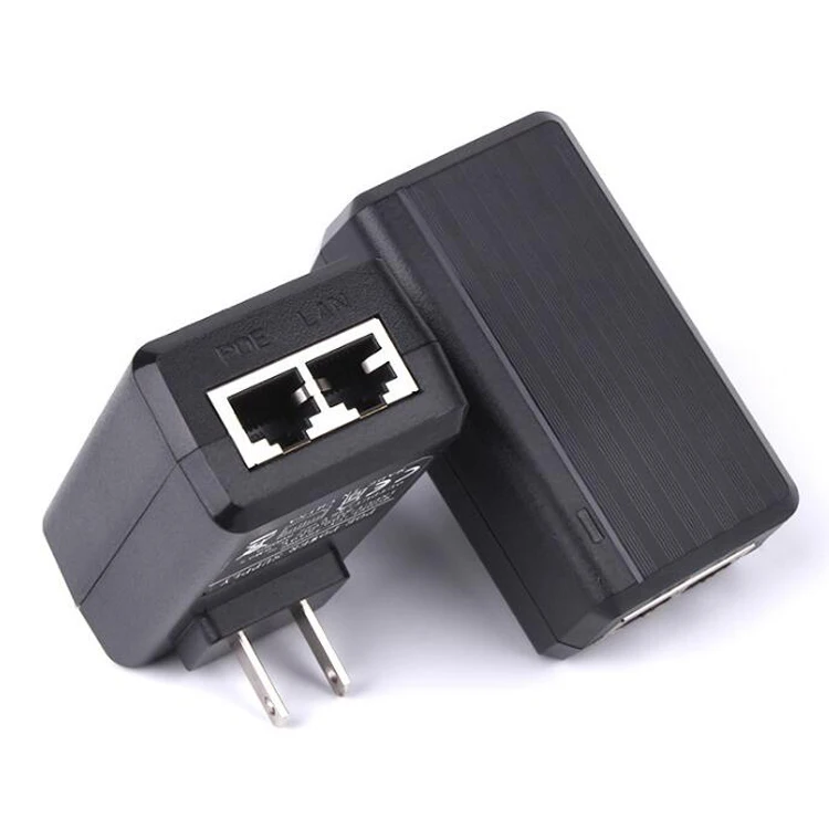 
ac dc wall power adapter 10/100/1000Mbps 48v 0.5a 24v 1a intertek poe injector power over ethernet 