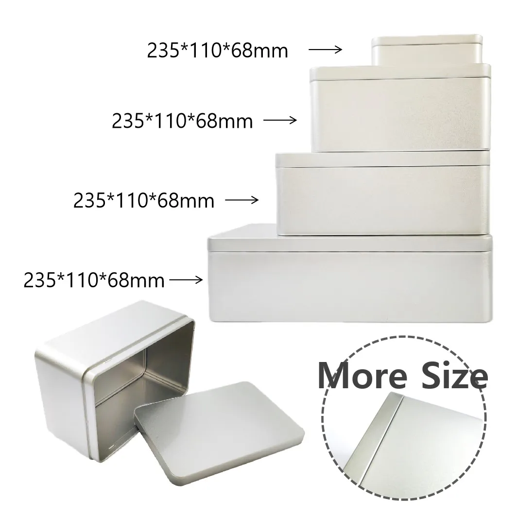 Hot Sale Other Household Products Rectangular Hinged Containers For Pet Food Tin Box With Lid