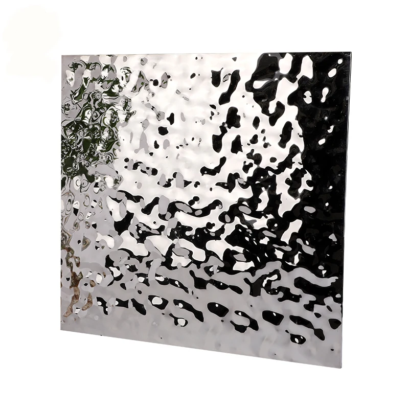 201 mirror Water ripple finish stainless steel sheet for wall ceiling decoration