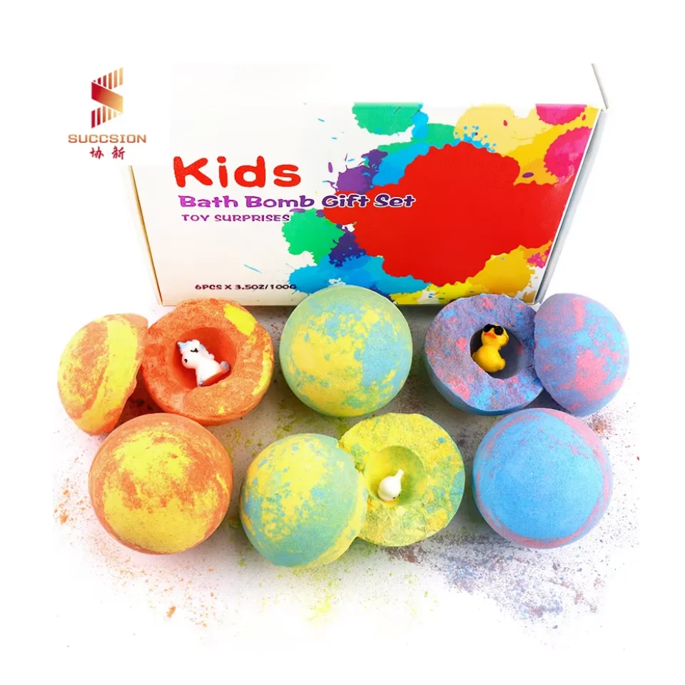 Aromatherapy bath ball toy Color Mixing Bath Bubble Essential oil  Exploding salt set