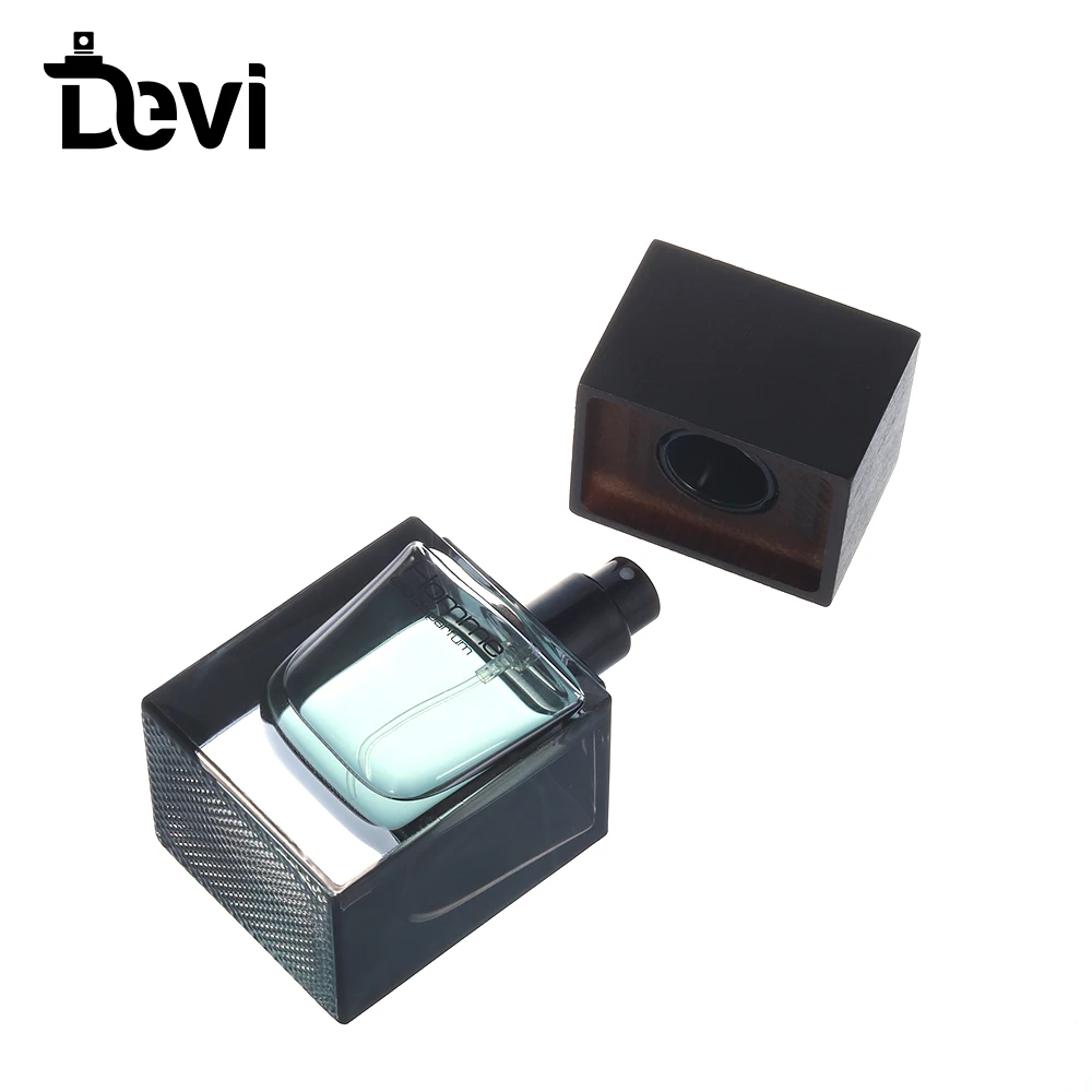 Devi Custom Wholesale Thick Bottom Square Perfume Bottles 30 Ml Glass Spray