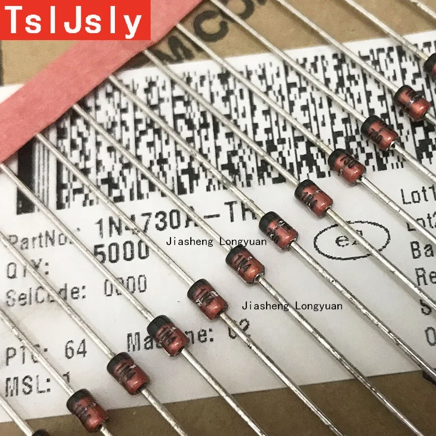 TSLJSLY Voltage stabilizing tube directly inserted 1N4730A-TR DO-41 1W 3.9V original glass diode IN4730A