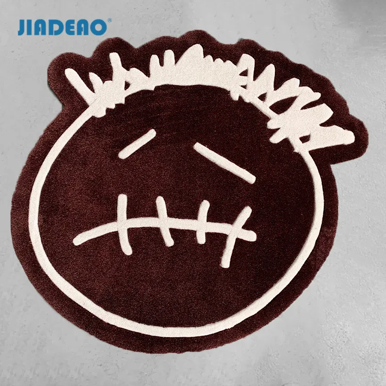 Pop Cloud Logo Shape Die Cut  Anime 3D Floor Rug Custom Unique Design Rugs and Carpet
