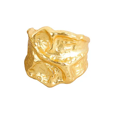 
European and American French 925 Sterling Silver Rings Personalized Jewelry Fashion Shaped Wide Face Rings 