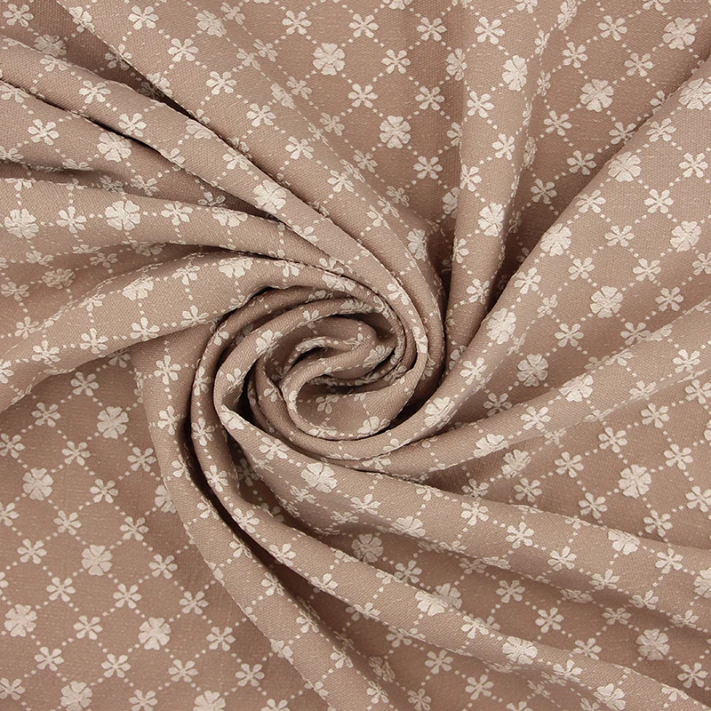 Factory Customized 100% Polyester 190gsm Skin-friendly And Comfortable Stamen Pattern Jacquard Fabric For Women Clothes