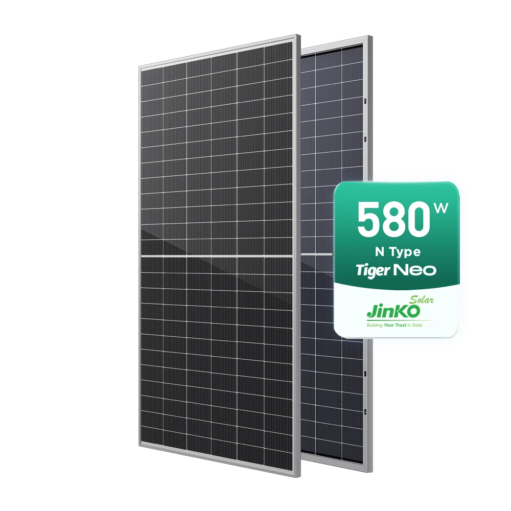 Bifacial Solar Panels Jinko Topcon Tech 570W 580W 590W PID Resistance Photovoltaic Modules