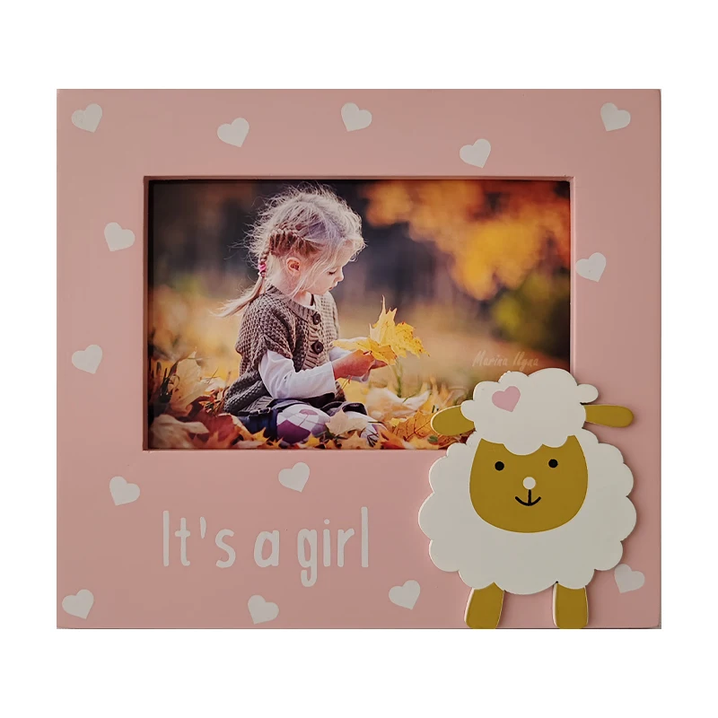 Hot Sale Children Solid Wood Photo Frame Newborn Gift Souvenirs Wooden Baby Photo Frame