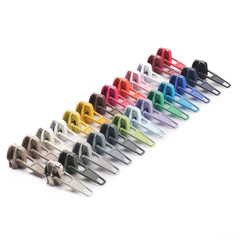 OCO Factory Wholesale Stock Color #5 Zipper Puller For Bag Auto Lock Slider Colorful Nylon Zipper Slider