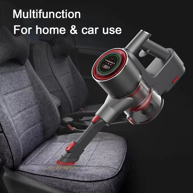 250W Brushless Motor Battery Powered Bagless Cyclone Powerful Suction Wireless Portable Cordless Stick Vacuum Cleaner for Home