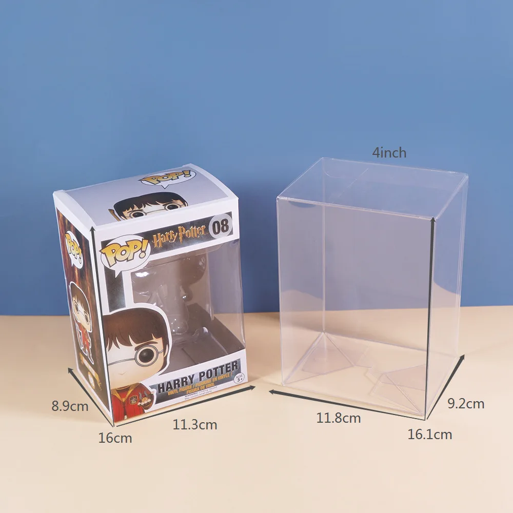 Clear Transparent Funko POP Pet Plastic Packaging with 4 Inch Figure Display Acetate box