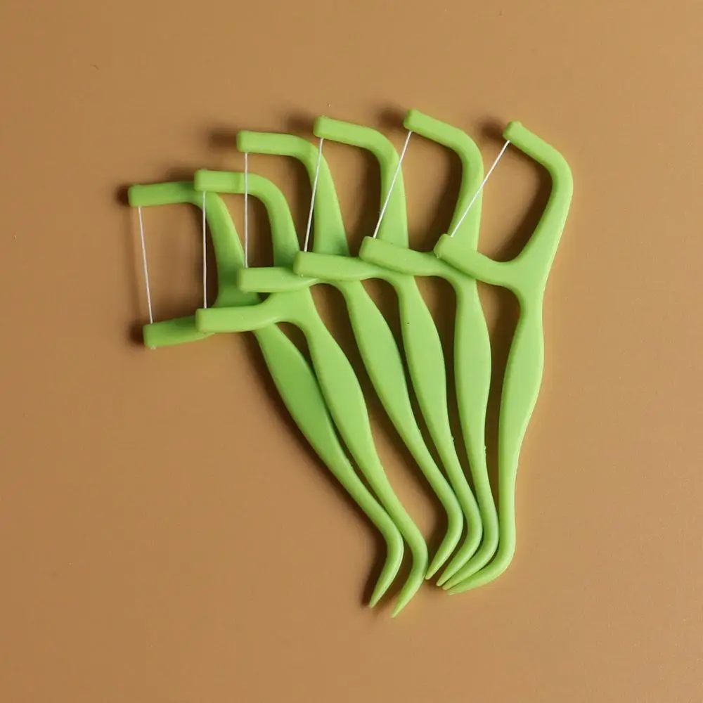 Best selling natural silk toothpick with dental floss