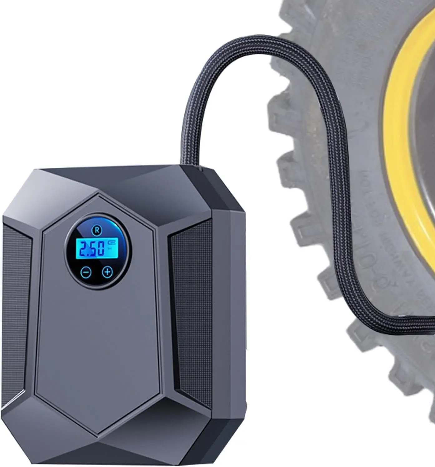 Wireless Car Tire Inflator Inflating Pump Portable Air Compressor Four Pressure LED Light Auto Stop 150PSI Fpur Pressure Unit