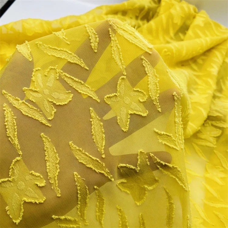 Hot sale wholesale fabric lurex chiffon with lurex stripe  jacquard dot jacquard fabrics for garments