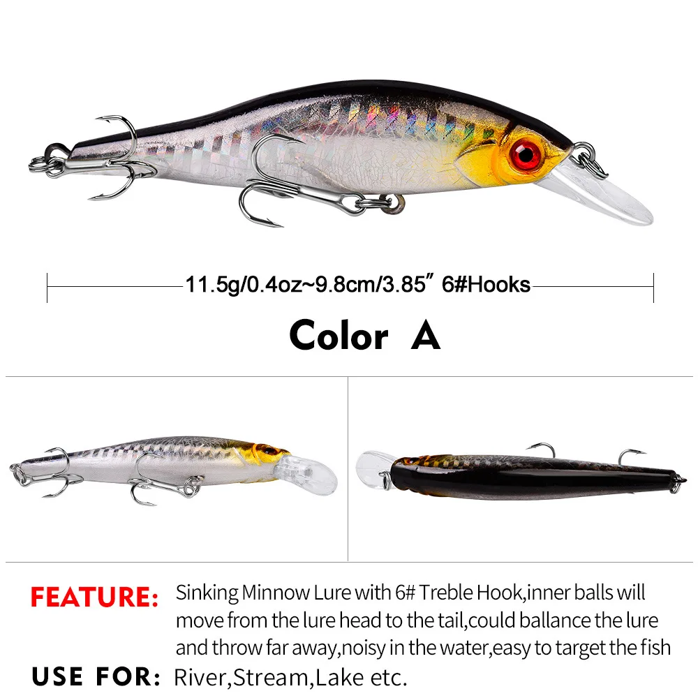  Рыболовная Приманка Minnow Lase жесткая искусственная приманка с объемными глазами 9 8 см/11 5 г для морской рыбалки