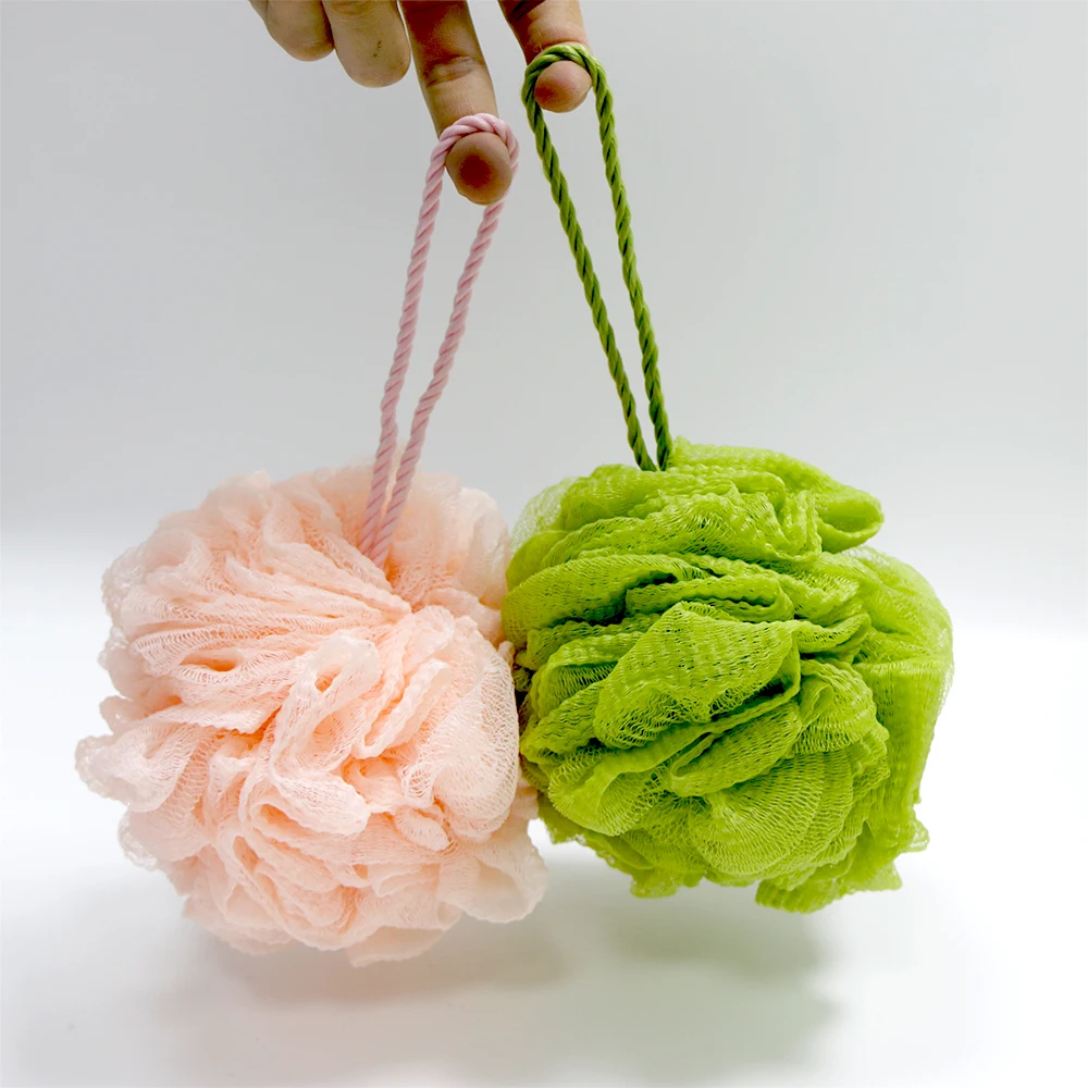 100g Crumpled Design Bath Sponge Loofah Bath Ball Extra-Large Mesh Puff Scrubber Big Full Lather Cleanse Exfoliate