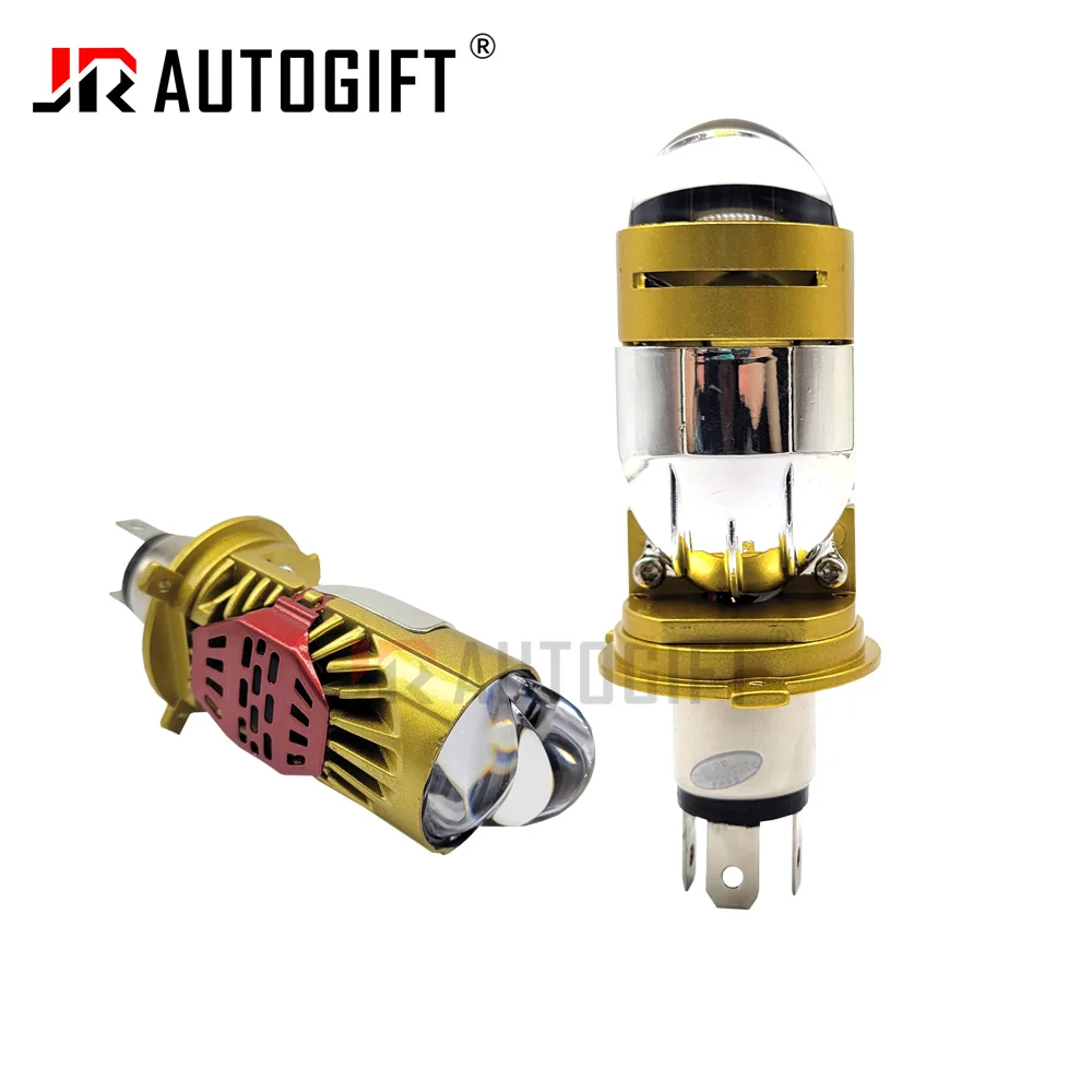 OEM H4 LED Dual Len Motorcycle Headlight Wireless Bi Led Projector Len Auto Hi/Lo Headlamp Plug&Play Cooling Fan Motorcycle LED