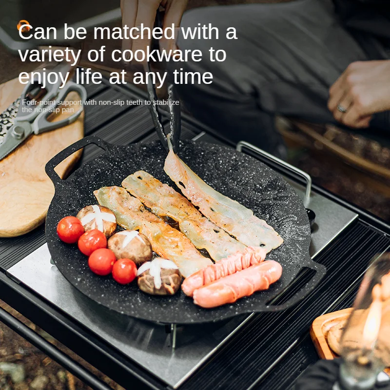 High Quality Outdoor Portable Tabletop Gas Stove with Storage Case IGT Windproof Stove Camping Picnic BBQ Folding Cass Stove