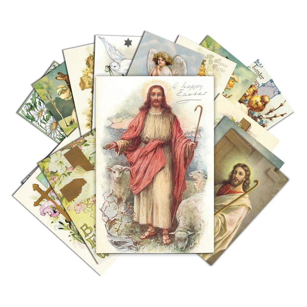 Пасхальные украшения украшение Банни яйцо вечеринка поздравительная открытка Пасха винтажная с изображением Иисуса