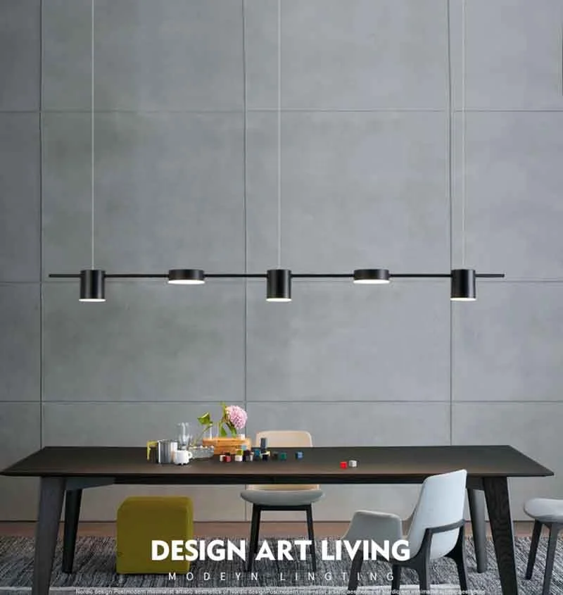 Well quality modern nordic curved design aluminium 220 volts iron linear office suspended fixture chandelier led pendant light