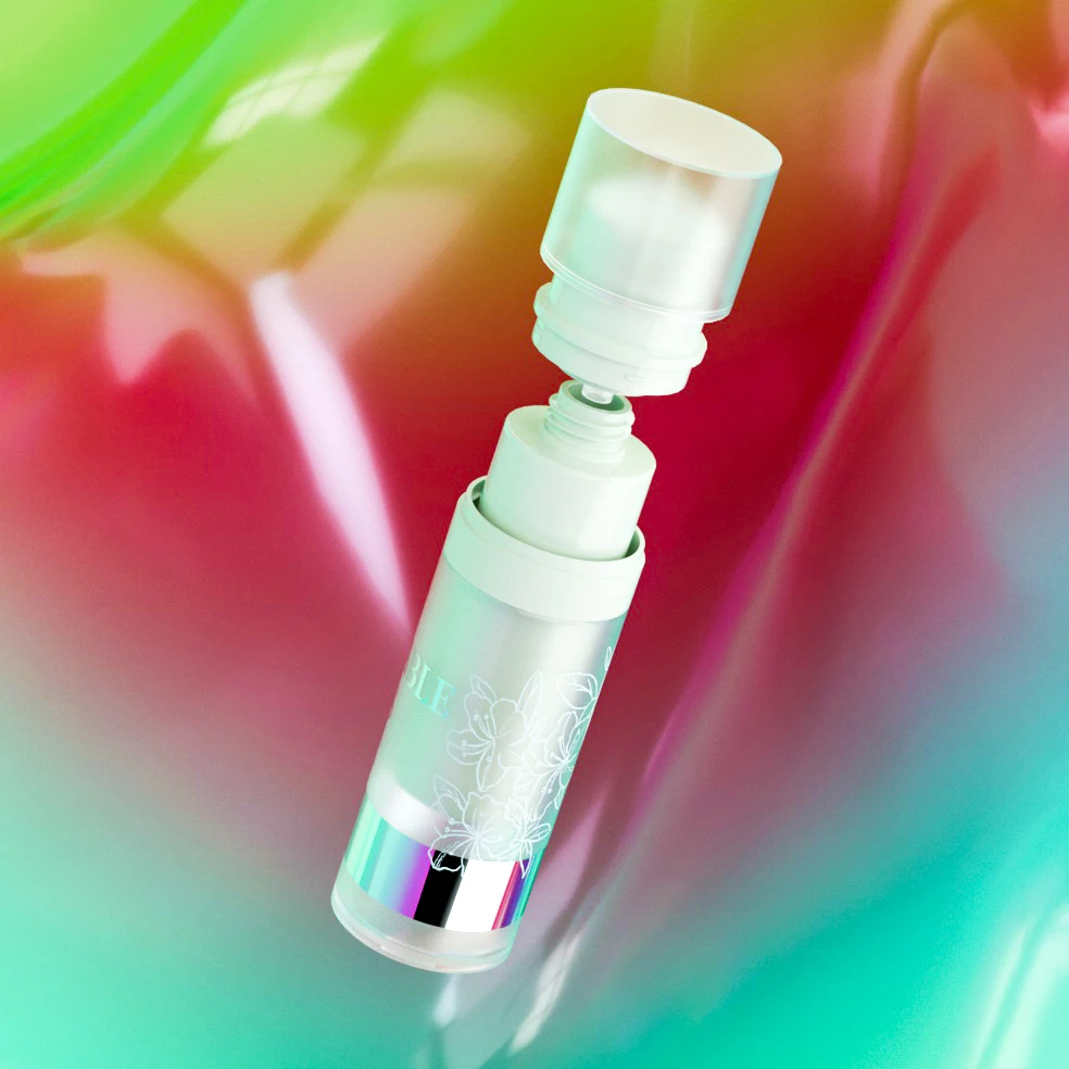 Custom Double Wall Plastic Airless Pump Bottle 50ml Green Refill Airless Bottle