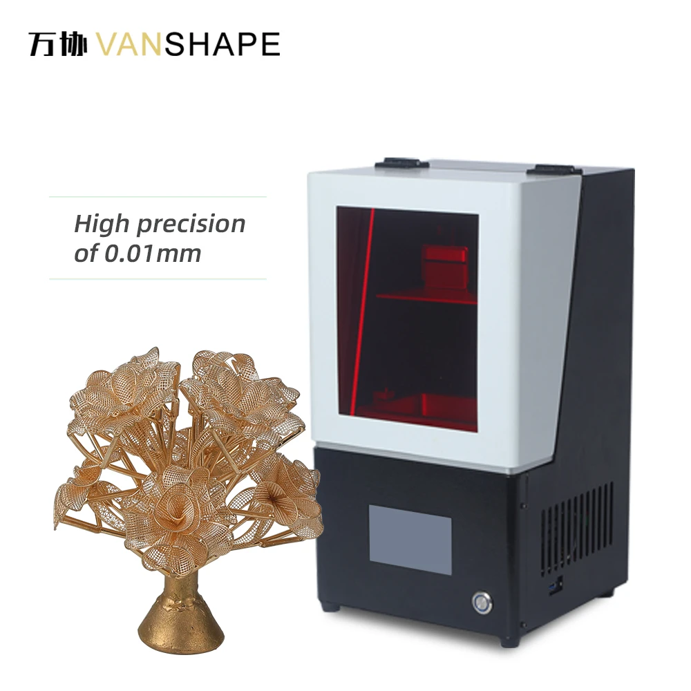  Фотополимерный полимерный 3D-принтер Vanshape для ювелирных изделий стоматологии высокое разрешение ультрафиолетовые светодиодные