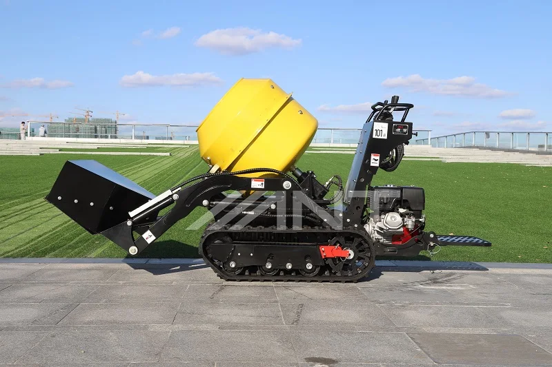 Mini Dumper Stand-driven BY800MIX Crawler Hydraulic Mini Self-Propelled Concrete Mixer Truck