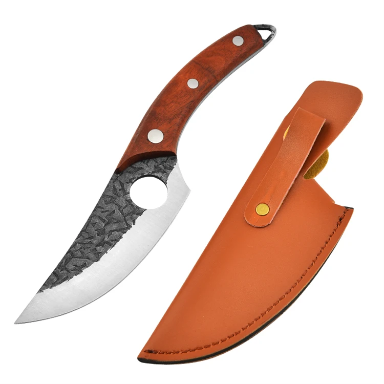 
Amazon hot stainless steel kitchen boning knife household meat cutter butcher chef knife 