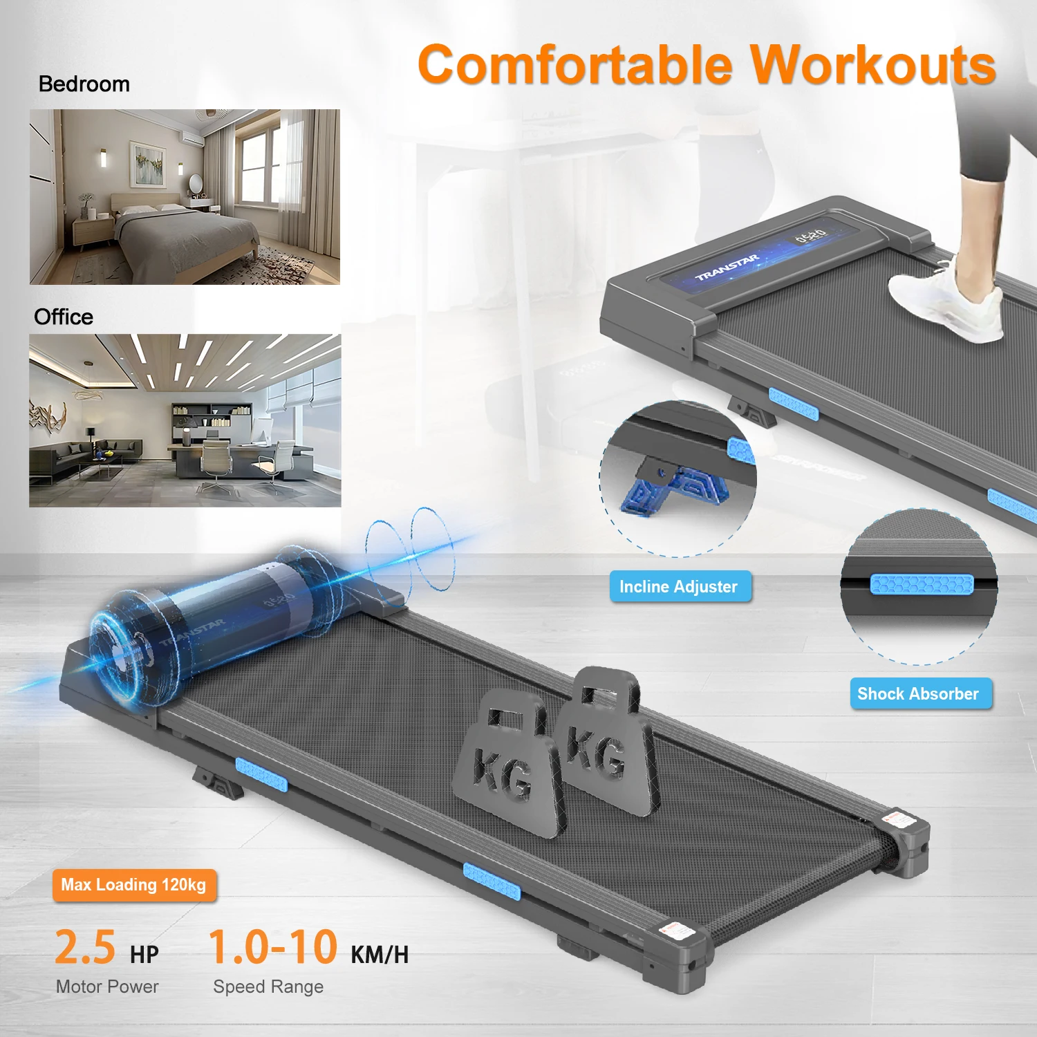 gym home office workout fitness  walking pad under desk gym home office cardio under desk treadmill