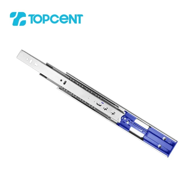 Topcent Telescopic Slides Ball Bearing Runner Drawer Rail Slide Full Extension Drawer Channel