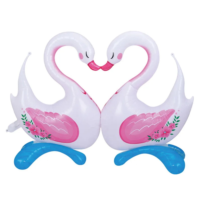 
2021 new style 28 inch 3D animal swan shape helium foil balloon with individual package for party decoration or kids toy 