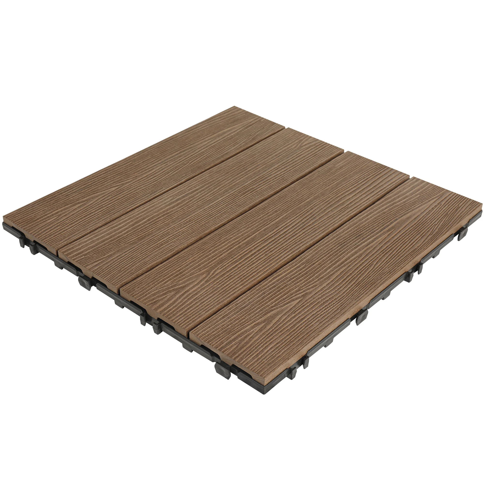 New WPC Interlocking Floor Tile DIY Decorative Wood Floor XF-C039 400*400*25 mm