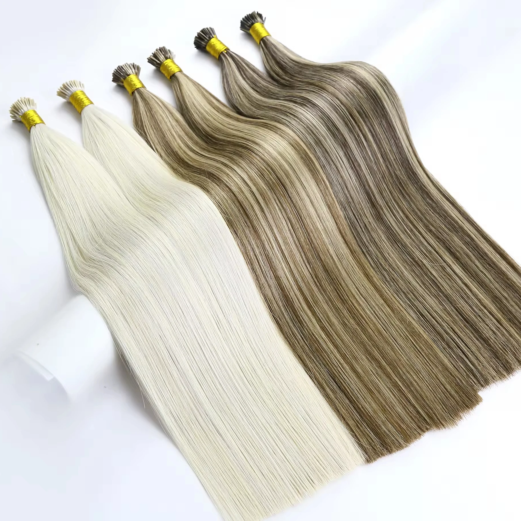 Keratin I Tip Наращивание человеческих волос Ombre светлый цвет 30 дюймов прямые волосы высокого качества для оптовика