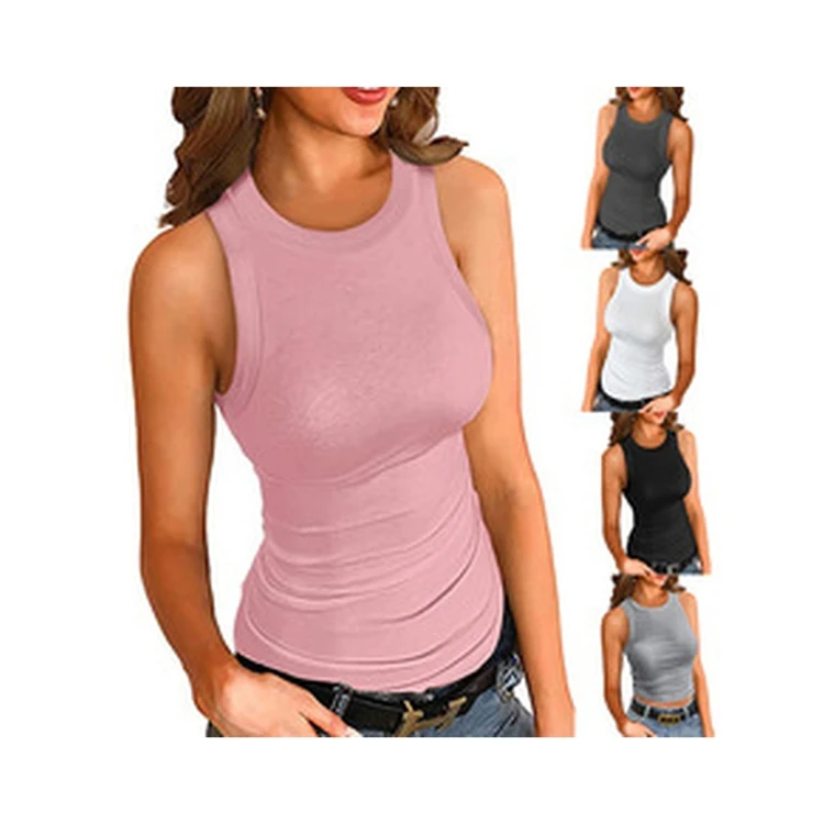 Оптовая цена, облегающий жилет с резьбой, женский укороченный жилет без рукавов