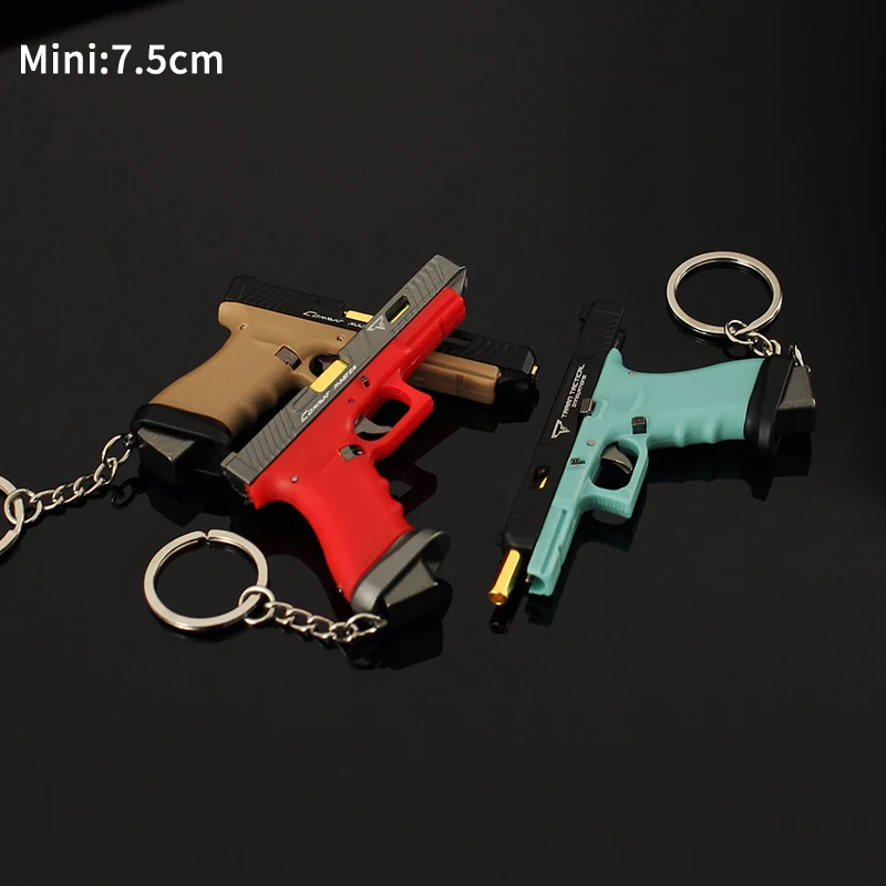 Metal Toy Gun Model Realistic 75mm Toy Gun Pistol Metal Hand Gun Shape Keychain JW2 Taran Tactical G34 TTI G34