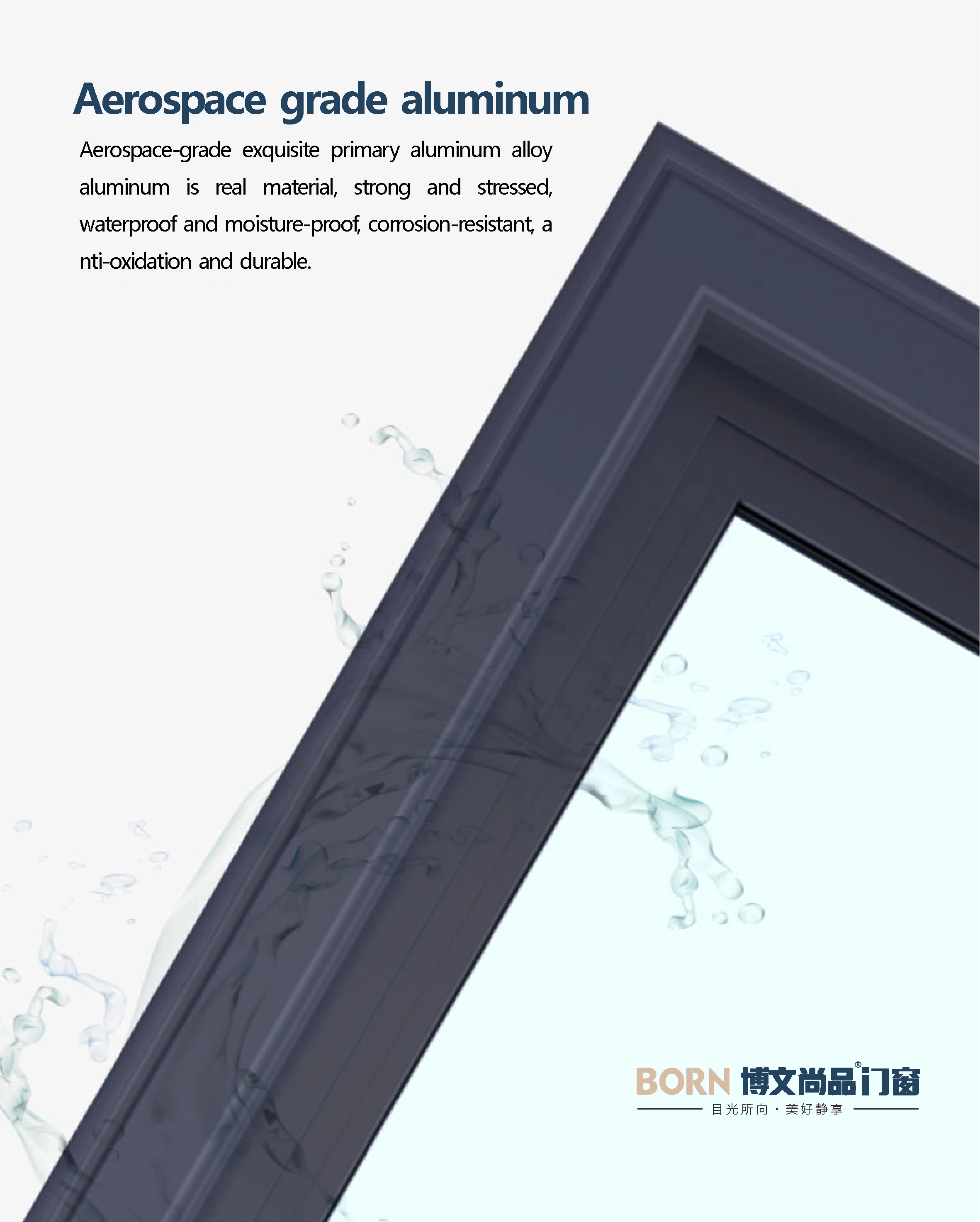 Factory Direct Sale Bathroom Aluminum Frame Tempered Glass Swing Door Anti-theft Aluminum Casement Door