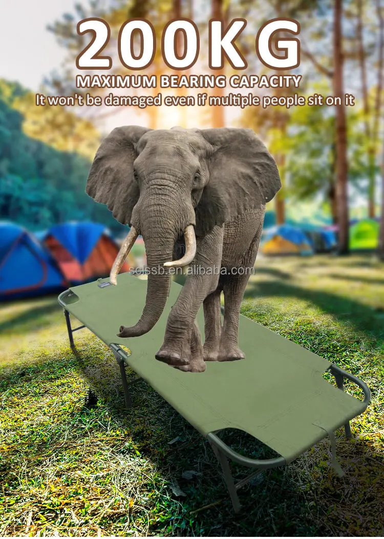 Fold Food Storage Pet Double Stretcher Clamshell Adjustable For Personalized Foldable Cot Bed Folding Camping Bed