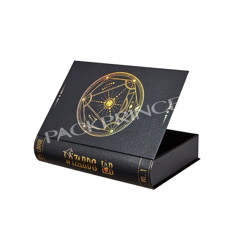 Book shaped luxury custom logo printed herbal tea canister tin can paper flower tea jar packaging box magnetic closure