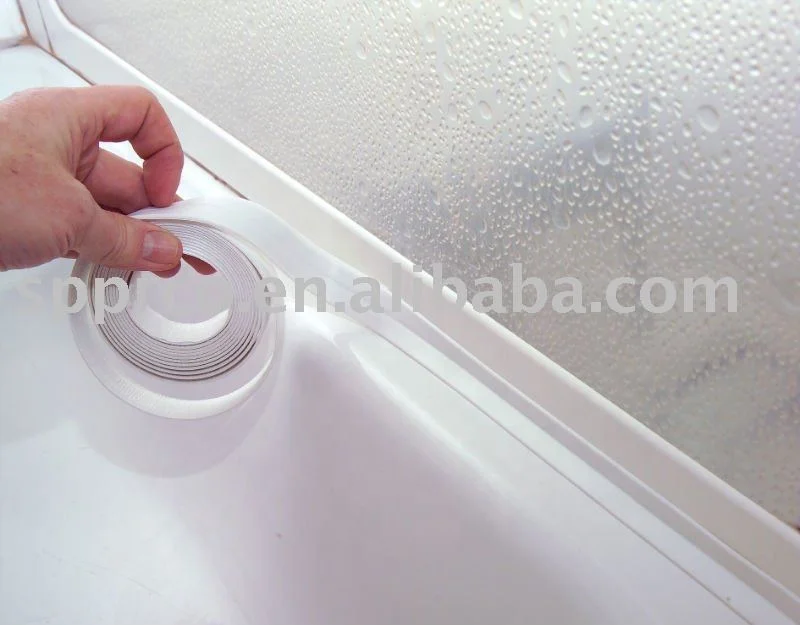 Caulking Strip -an ideal substitute for traditional caulking sanitary strip 22mmx3.35m seals tape peel and stick caulk