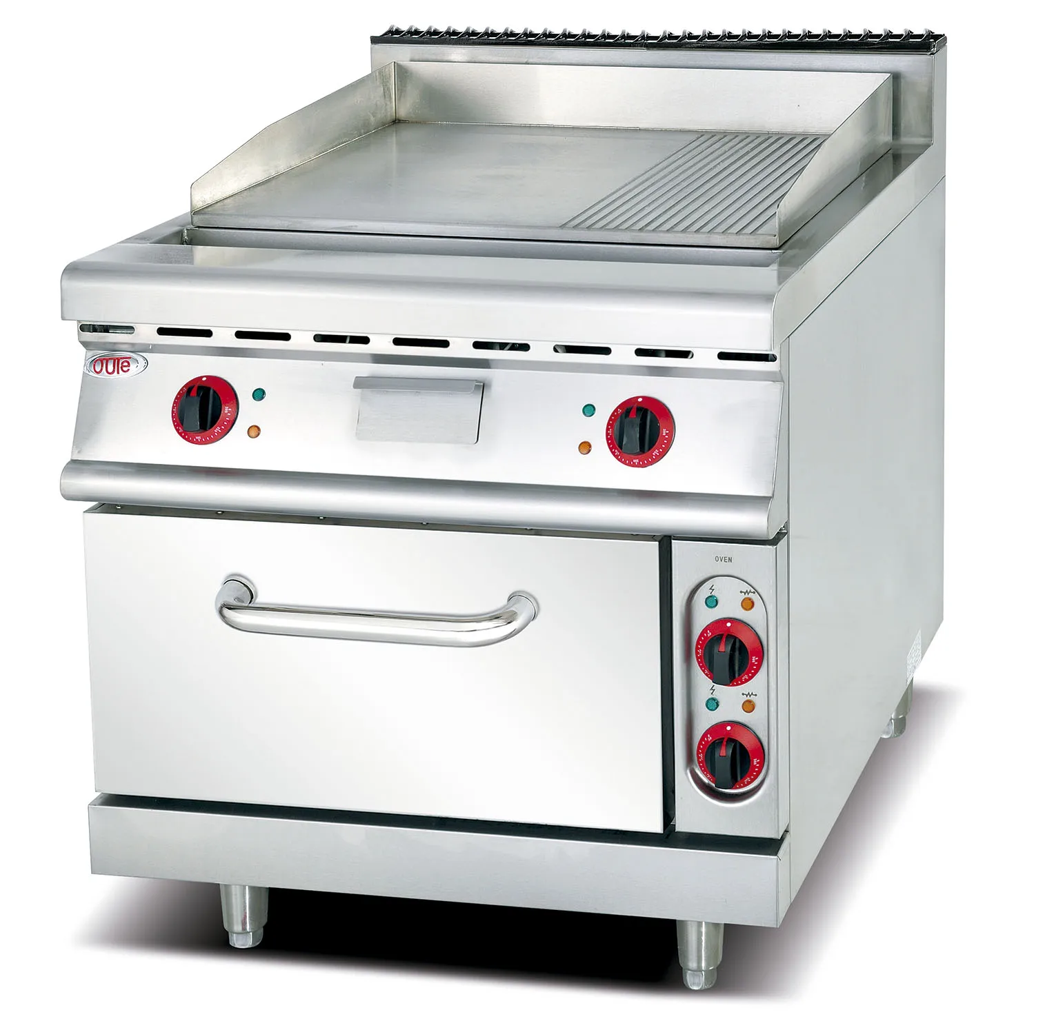 Gas Griddle Commercial 60' Heavy Duty 5 Burners Flattop Grill LPG Gas Stainless Steel Hot Plate Kitchen Machine For Restaurant