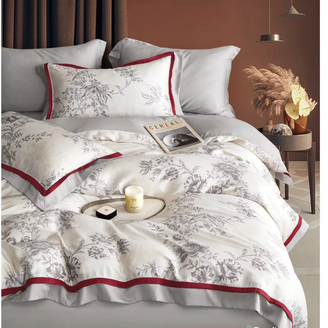 Super soft  100% Tencel King Quilt Bedding Comforter Sets Fashion Design Natural fabric  ODM  Adult