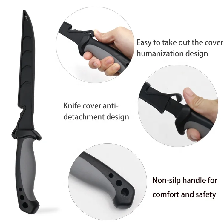 Professional stainless steel fix blade fishing knife hunting tool knife Fillet for outdoor
