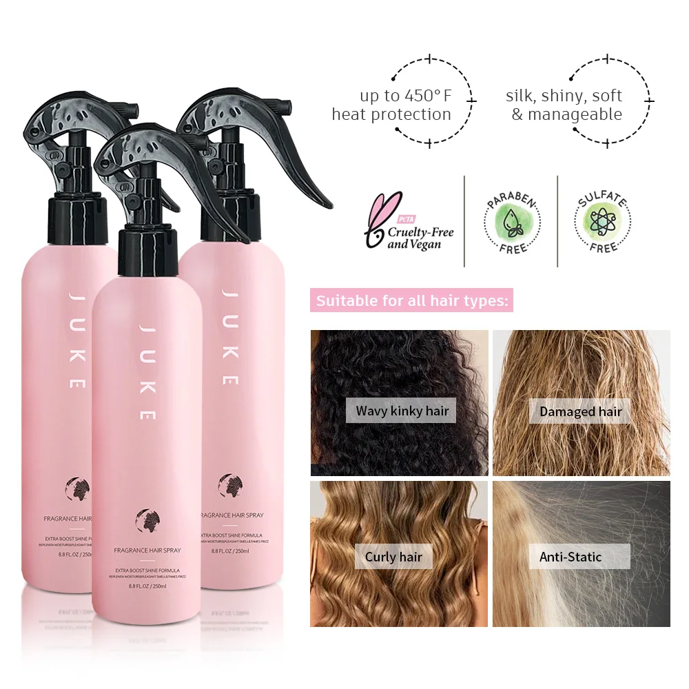 50ml 250ml Original Brand Hair Perfumes Factory Wholesale Floral Aura Scent Fragrance Detangling Spray for Woman