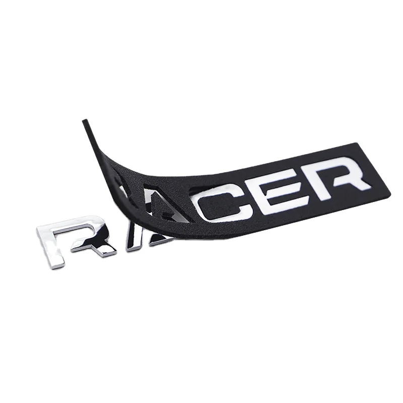 Wholesale Custom 3D Plastic Black letters Logo Abs Chrome Car Badge Auto Emblem For Car Body Decal
