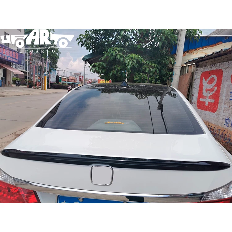 Haosheng Car Spoilers Factory Upgrade Parts ABS Plastic Carbon Fiber Rear Trunk Spoiler For Honda Accord 9th Gen 2013 2014 2015