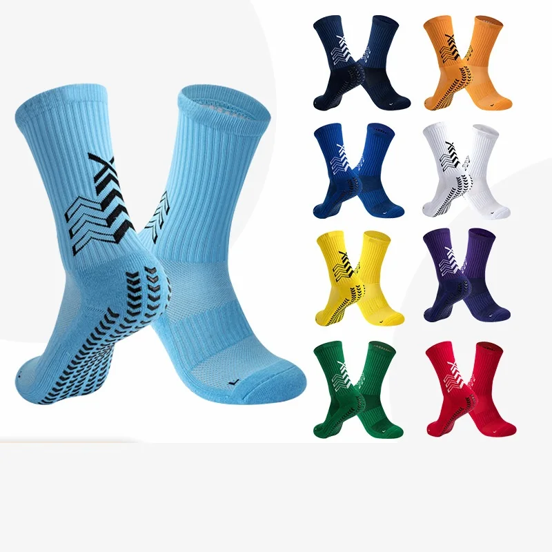 Stock Elite Basketball Socks Anti Slip Thick Towel Sole Men Outdoor Running Football Crew Silicone Grip Sport Socks Custom Logo